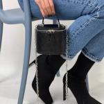 Сумка женская кожаная черная FM1215A