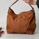 Сумка жіноча шкіряна карамельна FM1226B