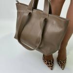 Сумка женская кожаная тауп FM1117F
