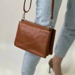 Сумка жіноча шкіряна карамельна FM1071P