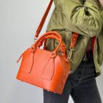 Сумка женская кожаная оранжевая FM1065F