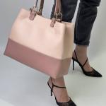 Сумка женская кожаная пудра FM1237B