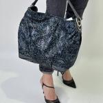 Сумка жіноча шкіряна синя FM1226C