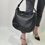 Сумка женская кожаная черная FM1255F