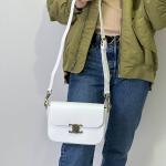 Сумка женская кожаная белая FM1205K