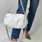 Сумка женская кожаная белая FM1179D