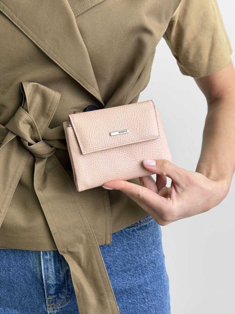 Кошелек женский кожаный пудра FM1265C