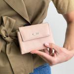 Кошелек женский кожаный пудра FM1265C