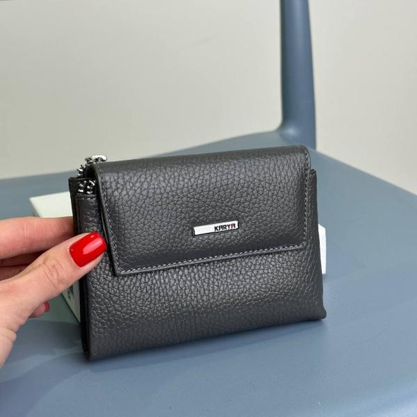 Гаманець жіночий шкіряний сірий FM1265F