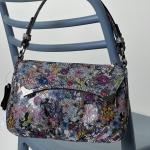 Кожаная сумка женская серебро FM1217B