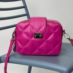 Сумка женская кожаная малиновая FM1268A