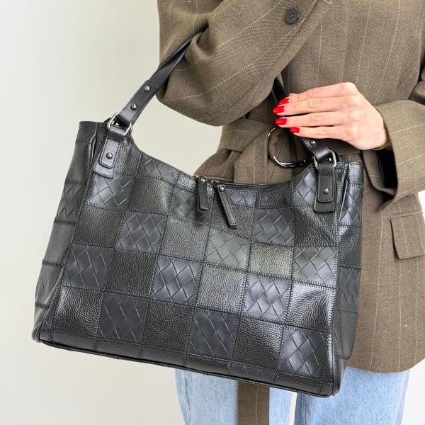 Сумка жіноча шкіряна чорна FM1270G