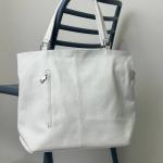 Сумка женская кожаная белая FM1045B