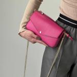 Сумка женская кожаная малиновая FM1256G