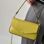 Сумка женская кожаная горчичного FM1256H