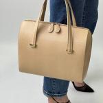  Сумка женская кожаная бежевая FM1288A