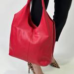 Сумка жіноча шкіряна червона FM1280F