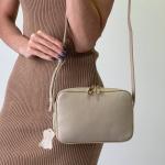 Сумка женская кожаная бежевая FM1290D