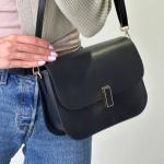 Сумка женская кожаная черная FM1310D