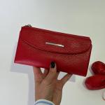 Кошелек женский кожаный красный FM1318C