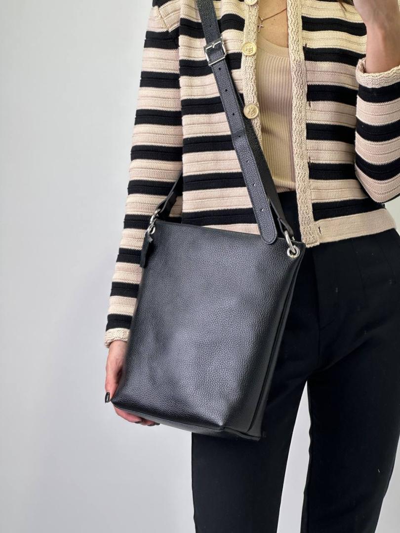 Сумка женская кожаная черная FM1322A