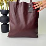 Шкіряна сумка жіноча марсала FM1133F