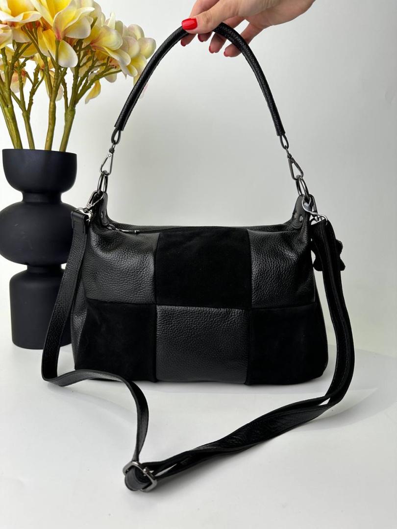 Сумка женская кожаная черная FM1207C