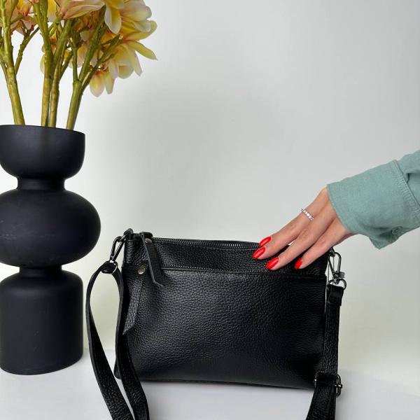 Сумка женская кожаная черная FM1339B