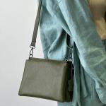 Сумка жіноча шкіряна оливкова FM1071Q