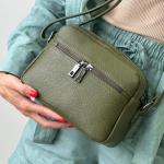 Сумка женская кожаная оливковая FM0998T