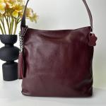 Кожаная сумка женская марсала FM1001D