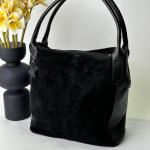 Сумка женская кожаная черная FM1344A