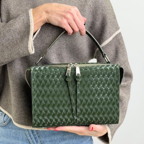 Сумка женская кожаная изумрудная FM1345A