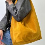 Сумка женская кожаная желтая FM1347A