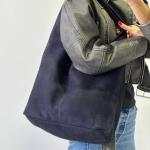 Сумка женская кожаная синяя FM1347C