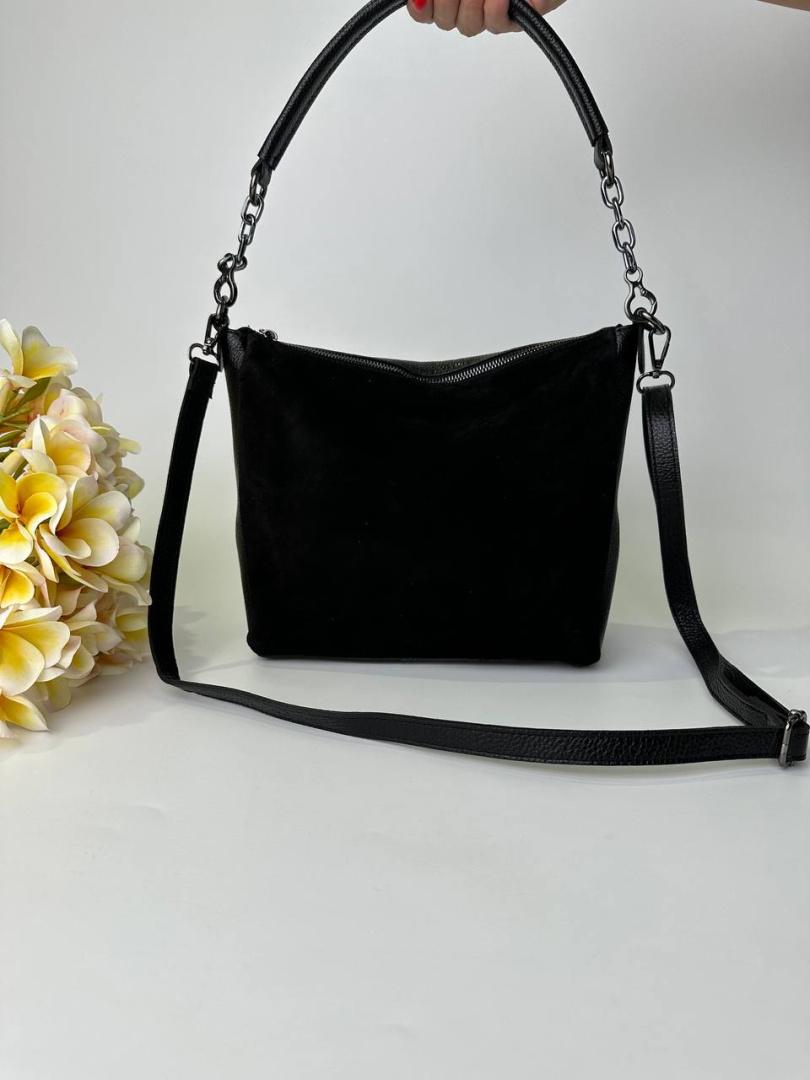 Сумка женская кожаная черная FM1315B