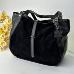 Сумка женская кожаная черная FM1348A