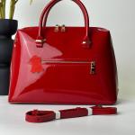 Сумка женская кожаная красная FM1113K