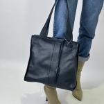 Сумка жіноча шкіряна синя FM1080K