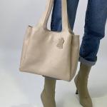 Сумка женская кожаная бежевая FM1337B