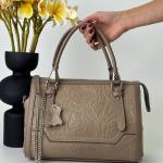 Сумка женская кожаная тауп FM1362B