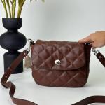 Сумка женская кожаная шоколадная FM1363B