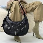 Сумка жіноча шкіряна чорна FM1373A