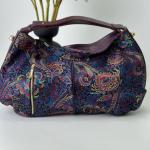 Сумка женская кожаная фиолетовая FM1377A