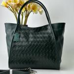 Сумка женская кожаная изумрудная FM1381A