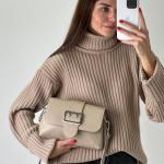 Сумка женская кожаная бежевая FM0896O