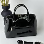 Сумка женская кожаная черная FM1113L