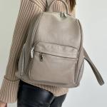 Рюкзак жіночий шкіряний бежевий FM1267D