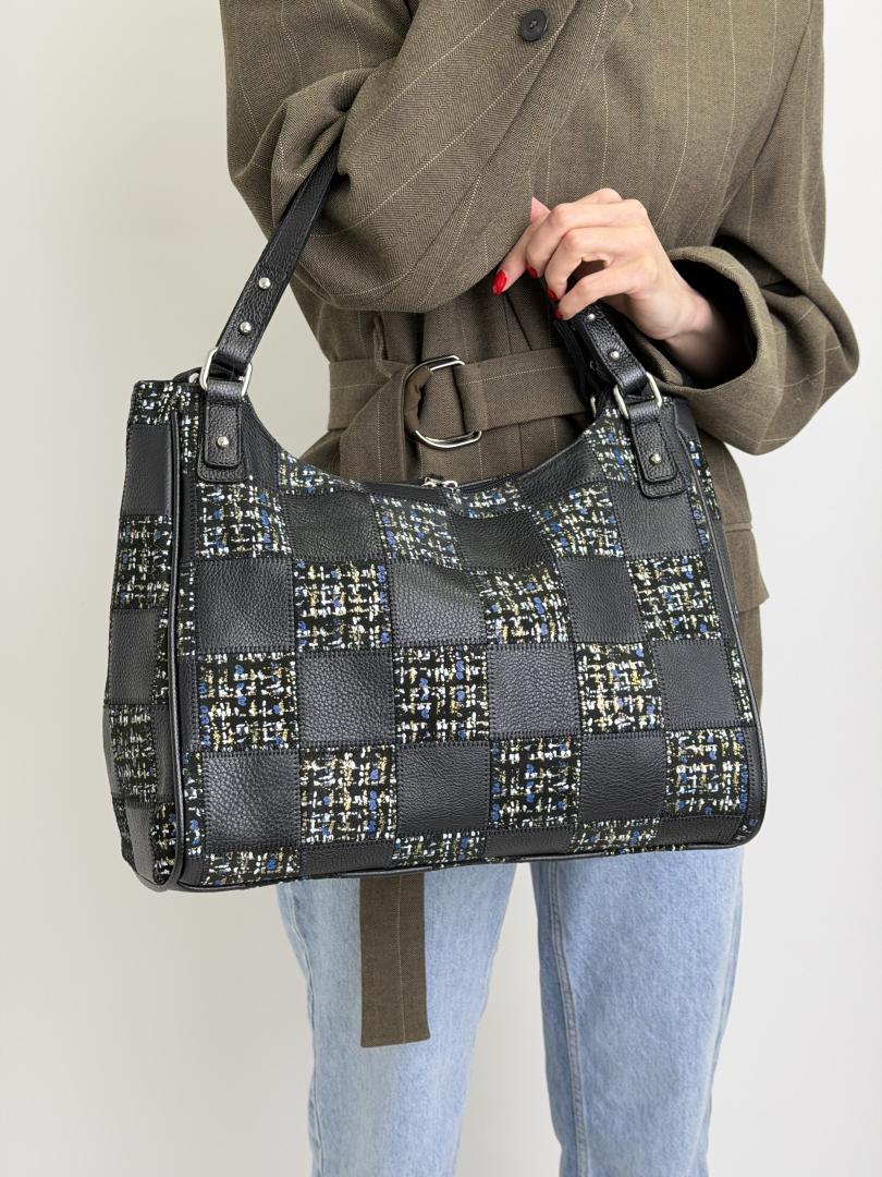 Сумка жіноча шкіряна чорна FM1270N