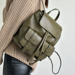 Рюкзак жіночий шкіряний оливковий FM1384A